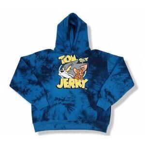 Tom and Jerry Tie-Dye Blue Hoodie